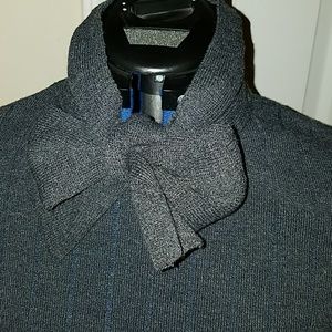 St. John Knits Charcoal Vest Shell with Tie